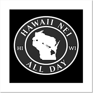 Roots Hawaii and Wisconsin by Hawaii Nei All Day Posters and Art